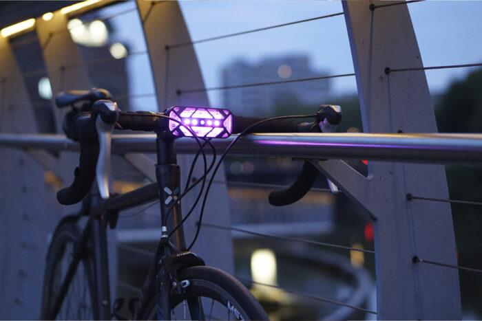 a bike light on a bike