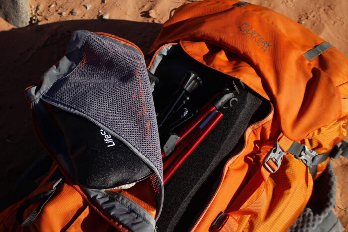 Mystery ranch front zippered pocketa