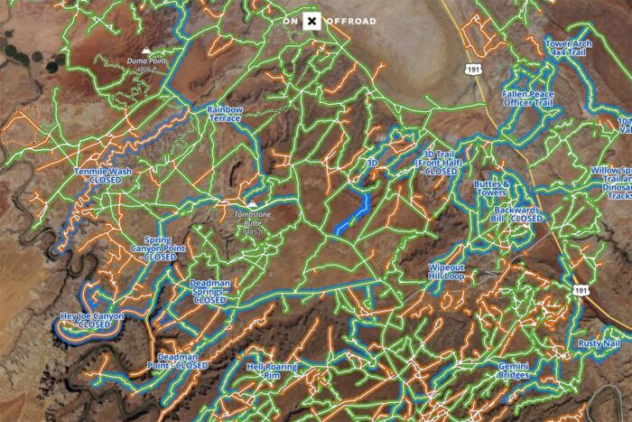 Moab trail closure map