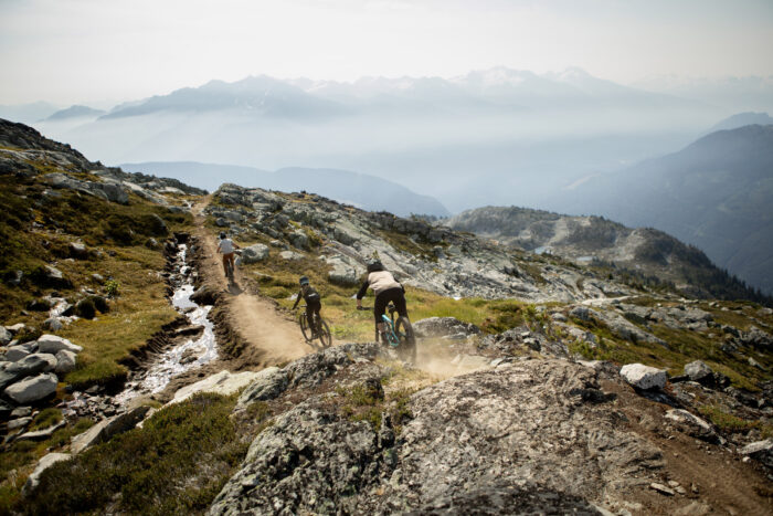 bikers going downhill 