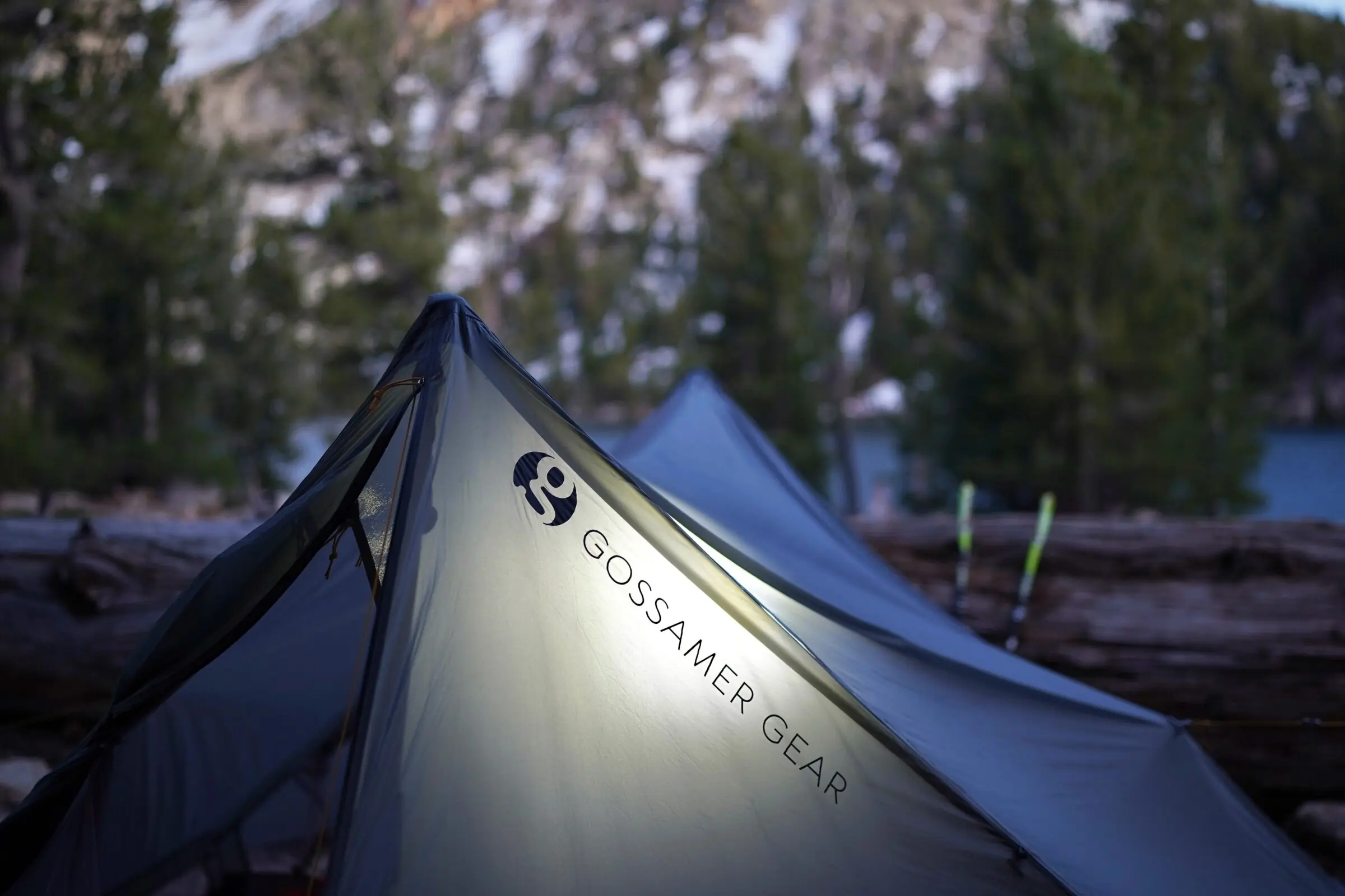 Showing the guyline systems of ultralight tents