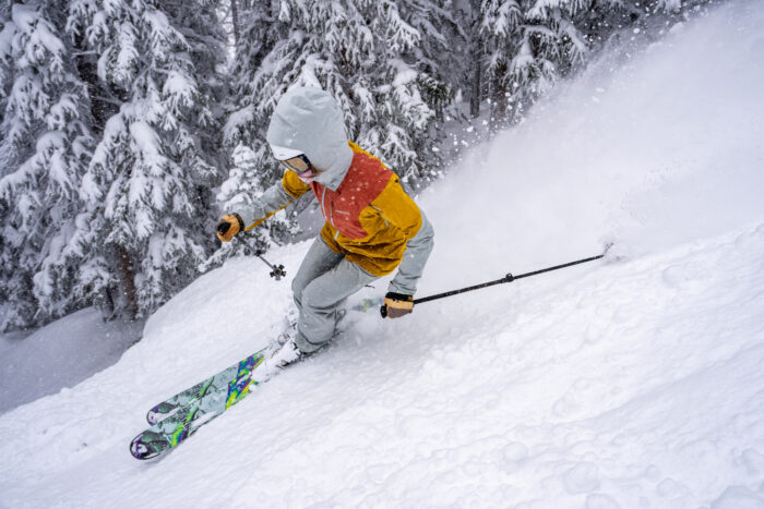 testing all-mountain skis 