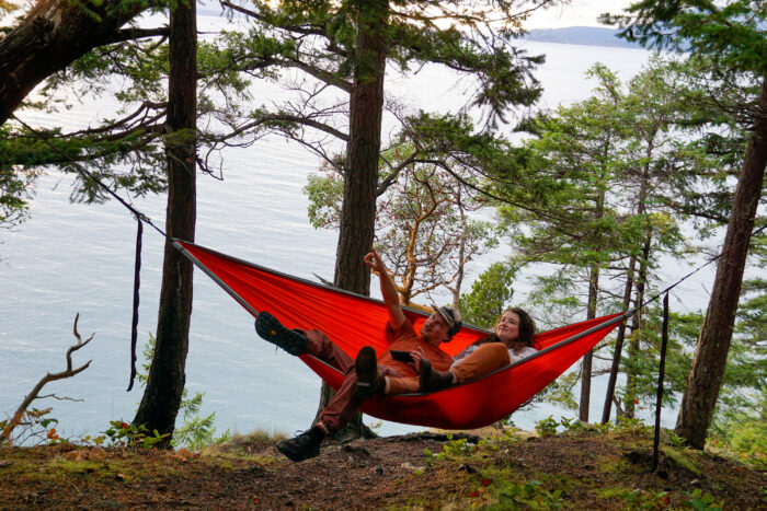 ENO DoubleNest Hammock Hanging Out