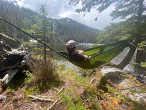 ENO DoubleNest Hammock at Alpine Lake in Montana