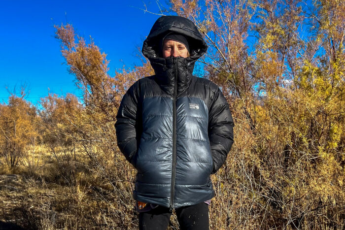 Mountain Hardwear Phantom Belay Down Parka on Lucie Hanes