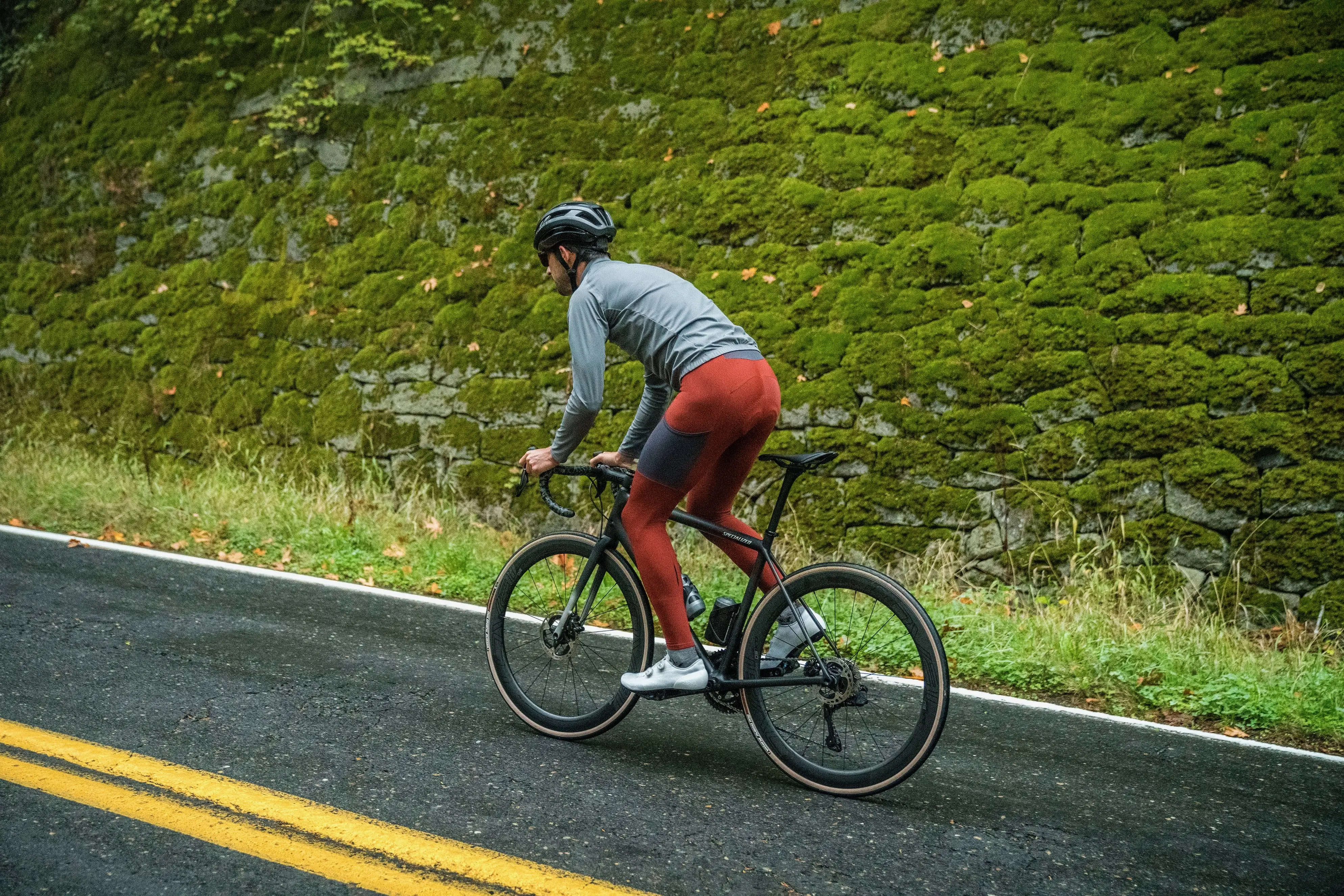 Riding in the Ornot Magic Shell cycling jacket