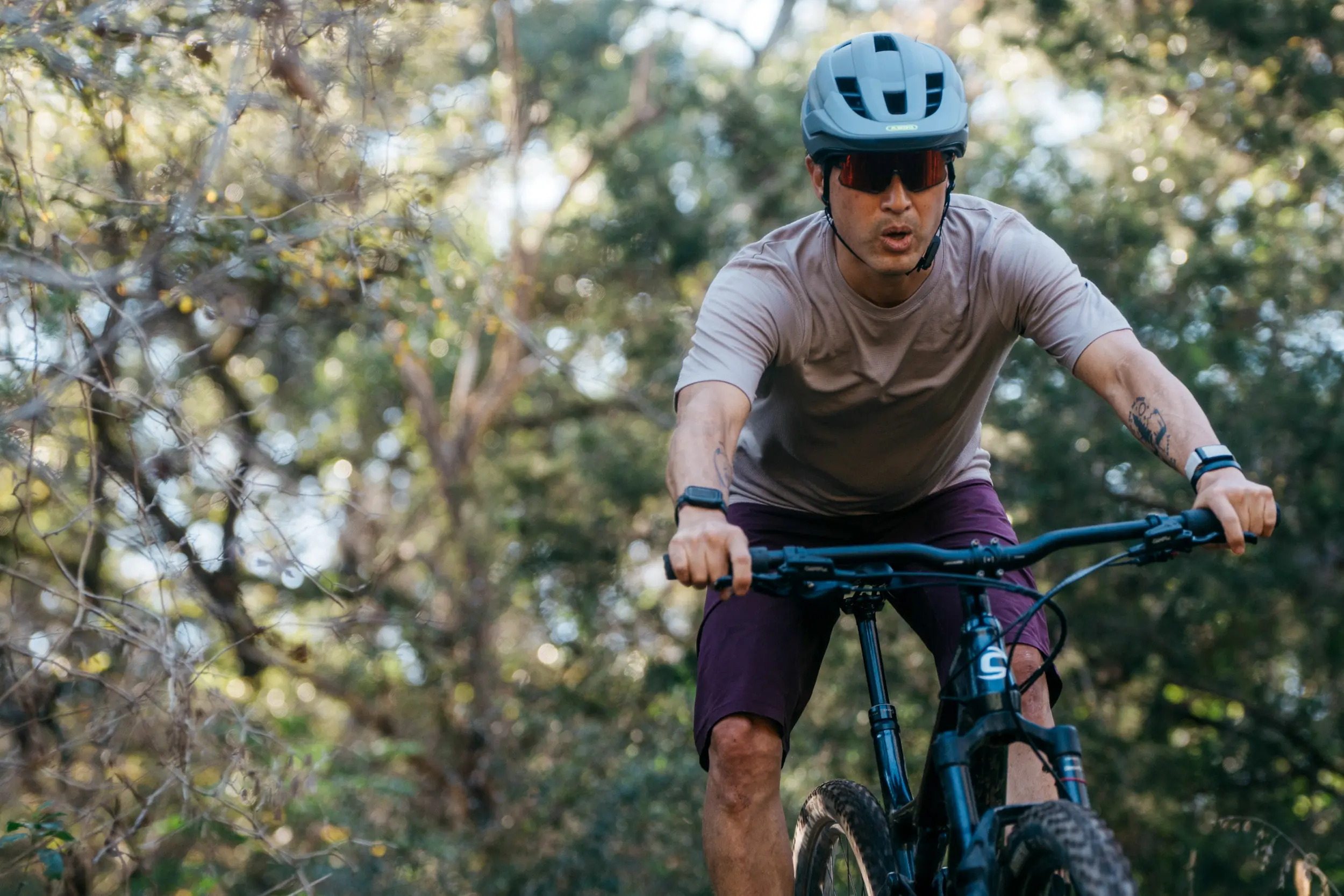 The Tifosi Rail Race cycling sunglasses on Seiji Ishii