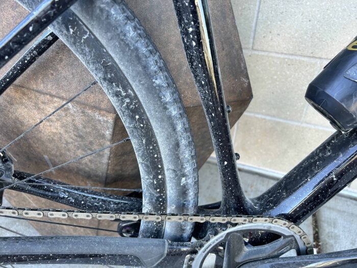 Alchemy Lycos bike down tube detail view.