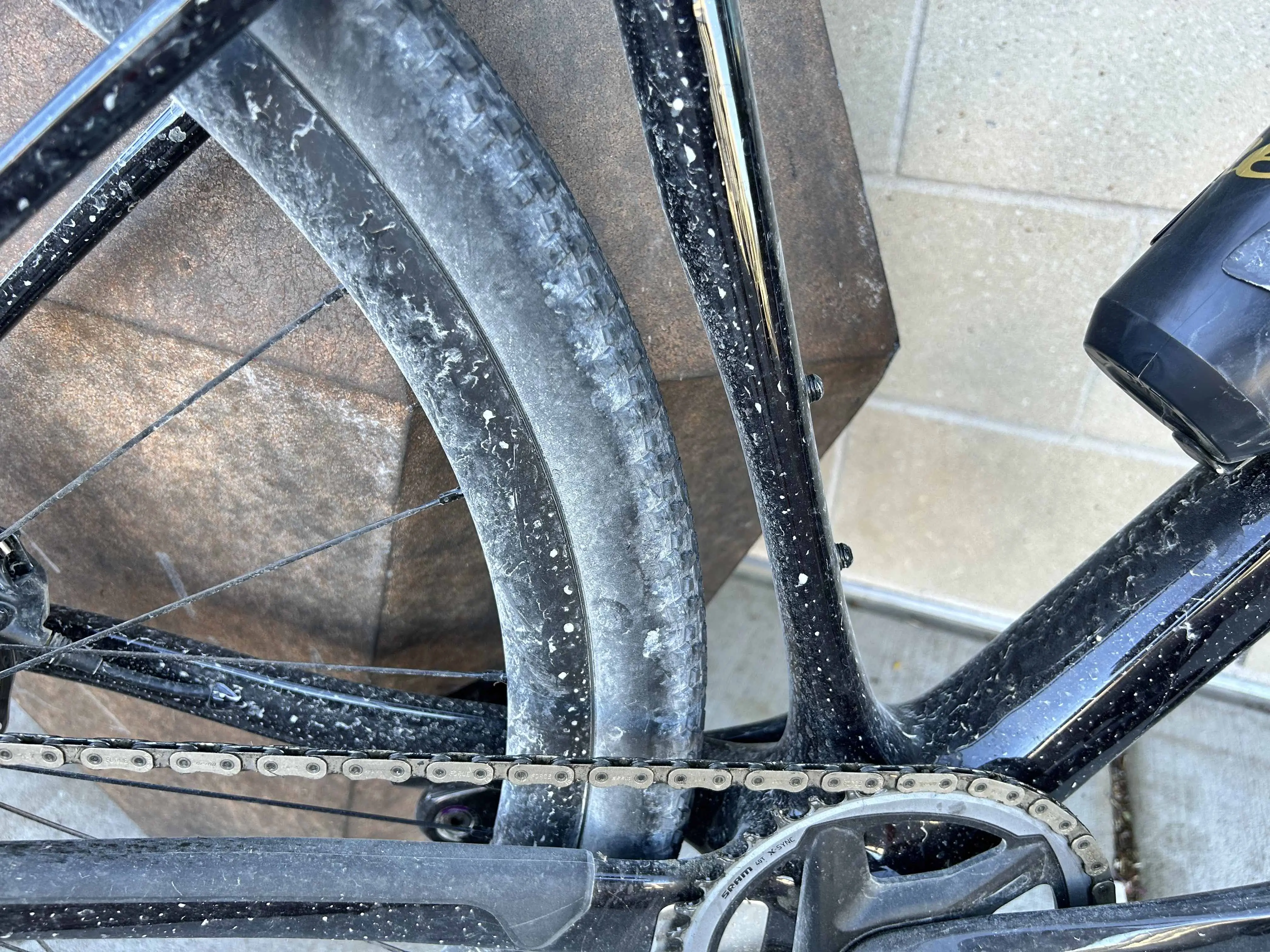 Alchemy Lycos bike down tube detail view.