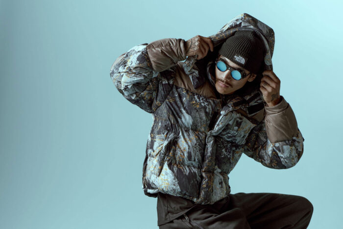 man in baltoro puffy jacket