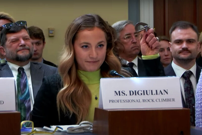 Sasha DiGiulian Testifies on Capitol Hill to Nudge ‘Historic’ Outdoor Rec Bill Toward Law