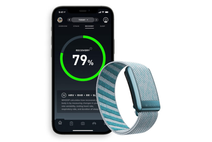 Whoop 4.0 and app screen