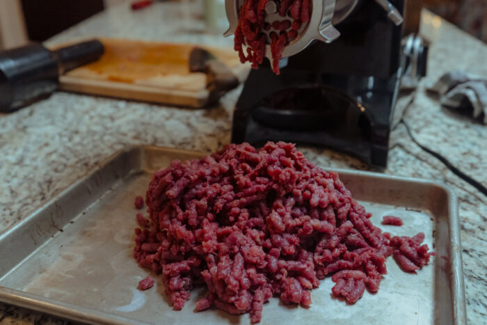 Meat after being grinded with the Game Winner Number 12