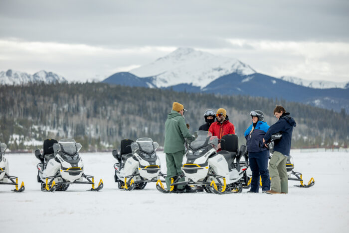 Ski Doo Grand Touring electric snowmobiles; (Photo/Ski Doo)