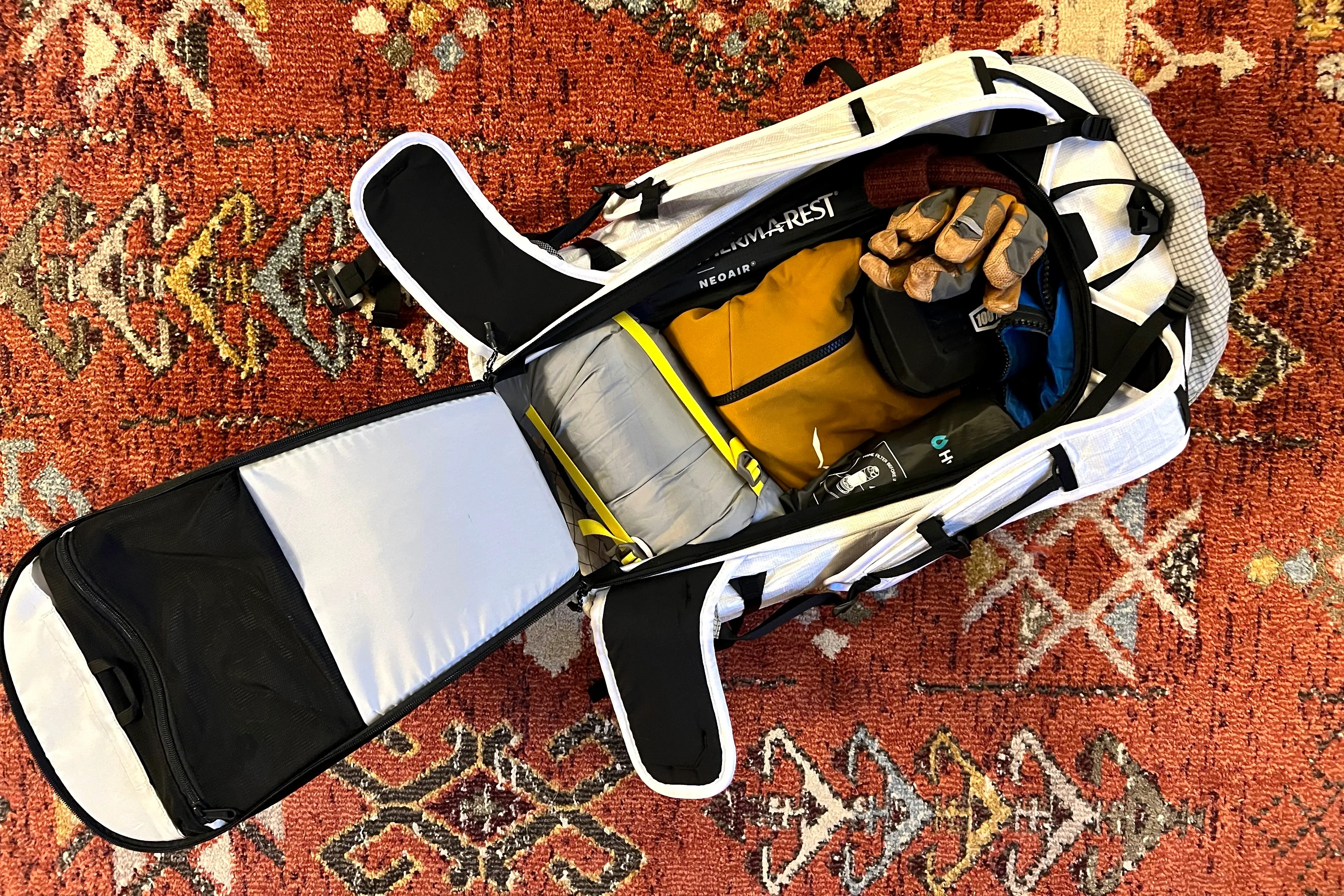 Raide Research LF 40L backcountry ski pack; (photo/Will Brendza)