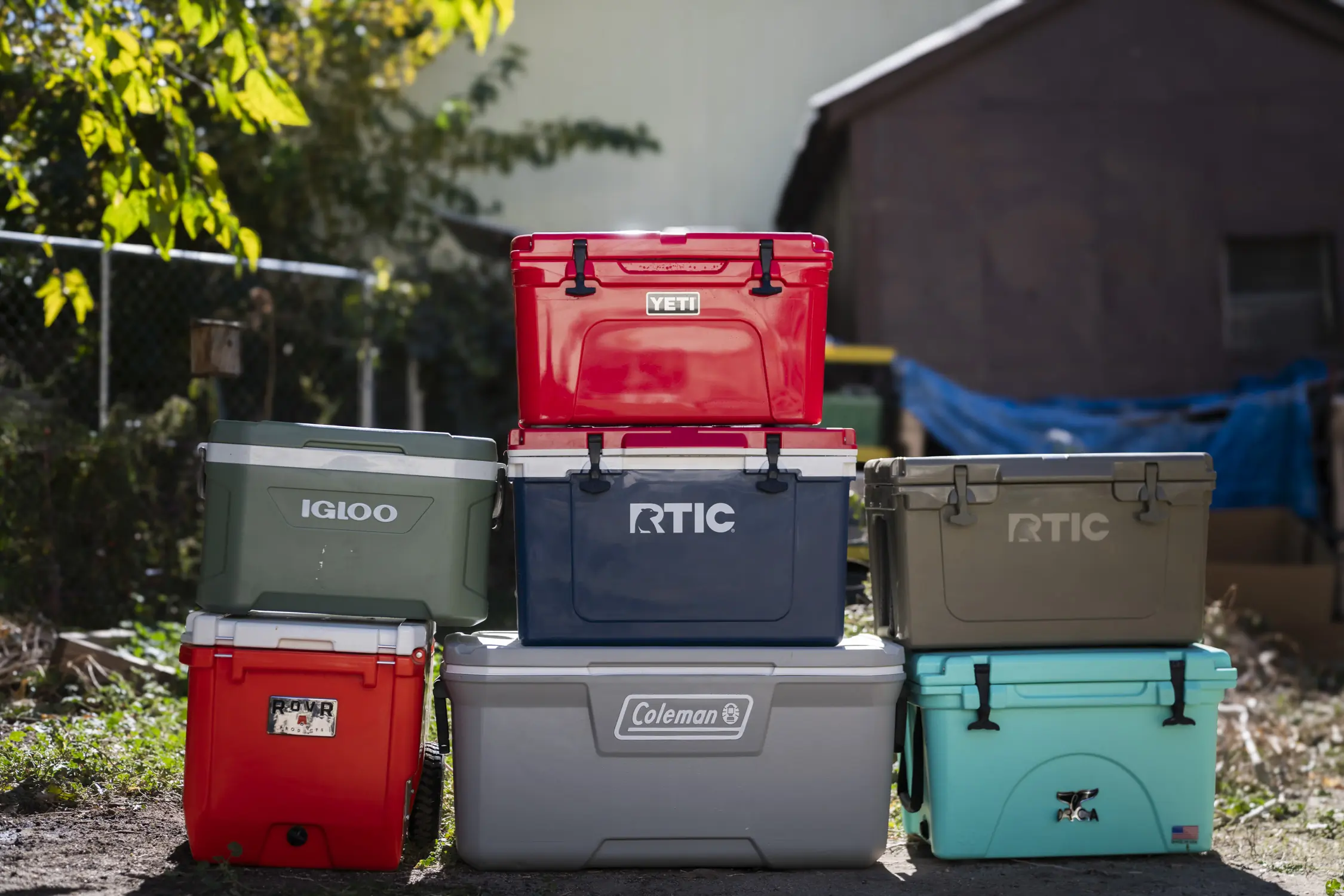 7 hardsided coolers from different brands that we put through rigorous testing outside