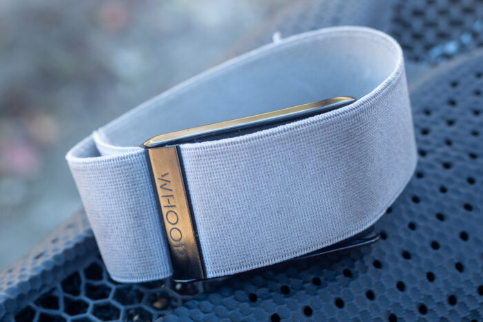 Whoop 4.0 on bike saddle