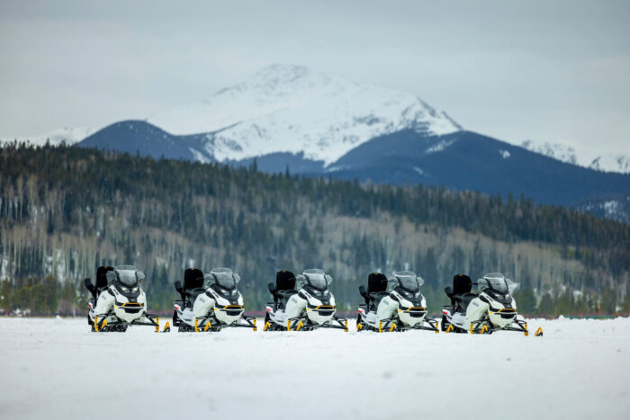 Ski Doo Grand Touring electric snowmobiles; (Photo/Ski Doo)
