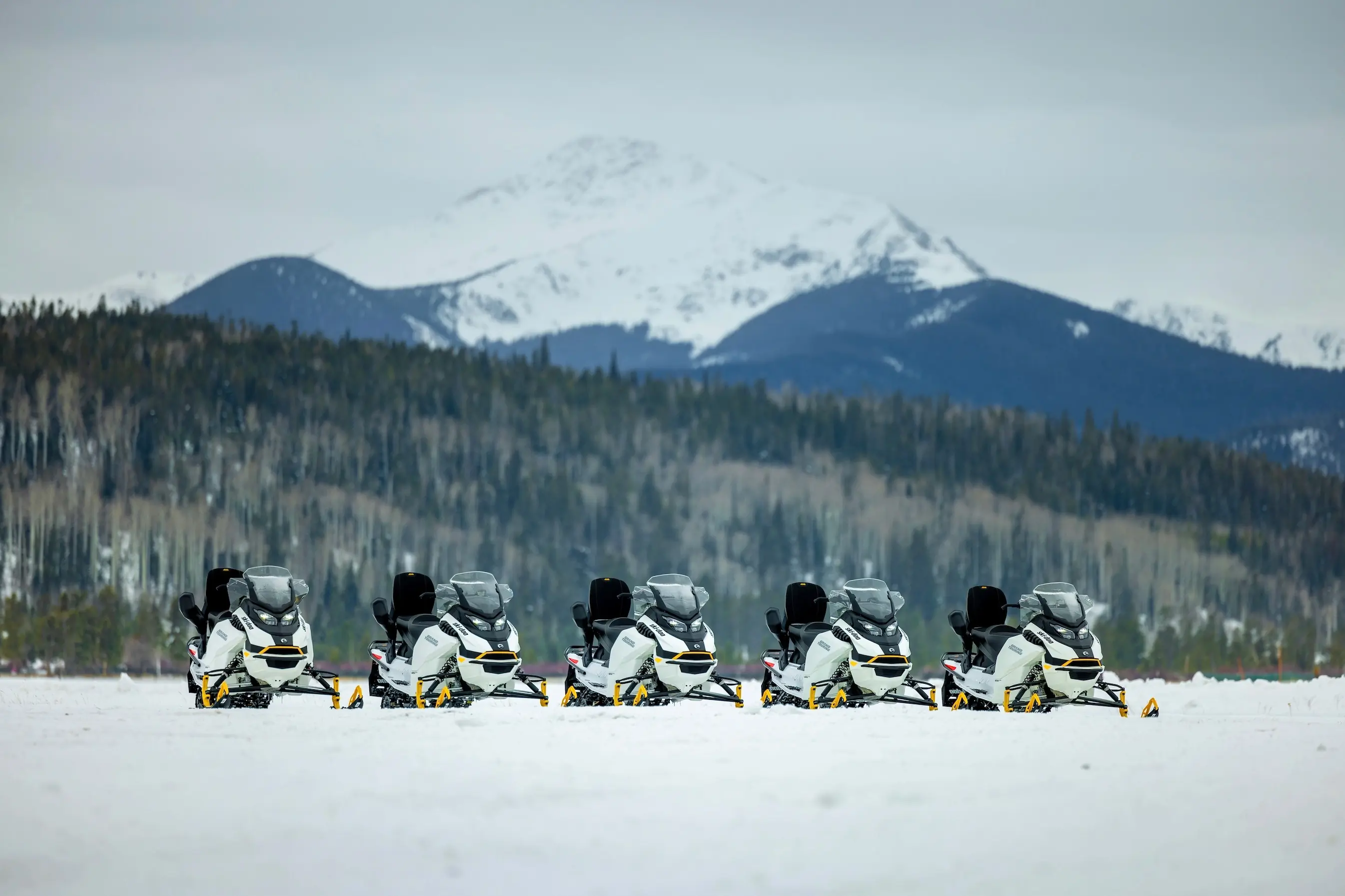 Ski Doo Grand Touring electric snowmobiles; (Photo/Ski Doo)