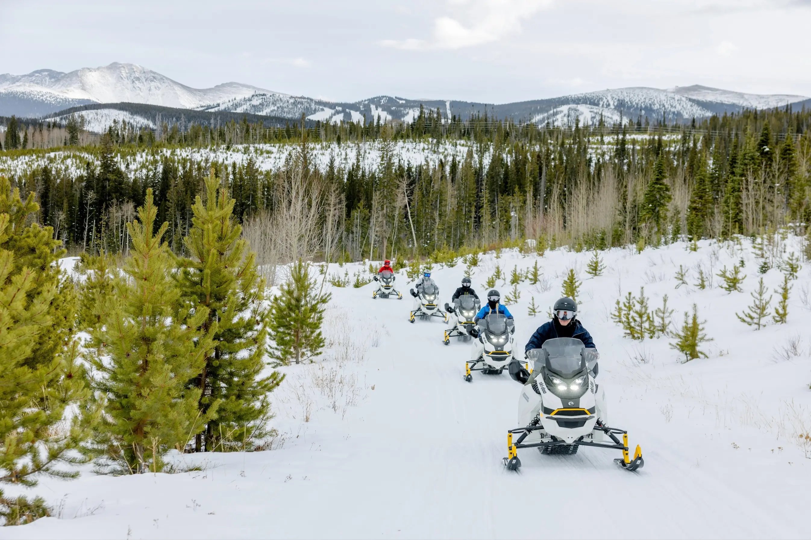 Ski Doo Grand Touring electric snowmobiles; (Photo/Ski Doo)
