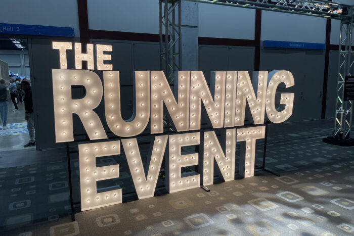 The Running Event lobby display