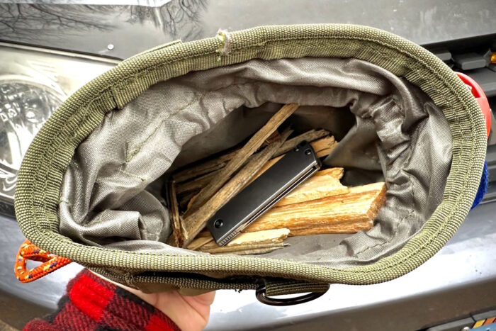 CRKT MinimalX knife in a pouch for camping trips