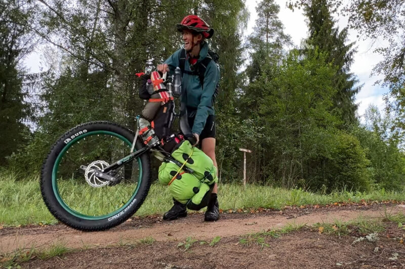 Watch This Dude Bikepack Across Latvia — On a Unicycle!