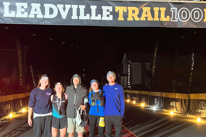 Lucie Hanes finishing the Leadville 100