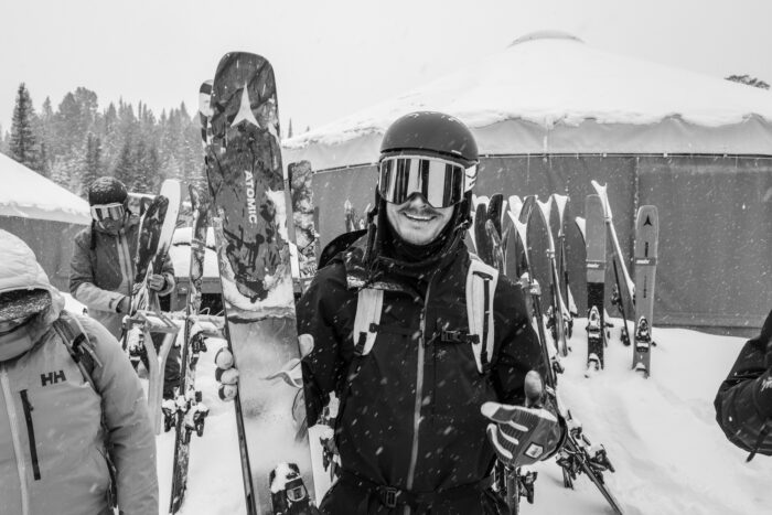 Writer Will Brenda with Atomic skis