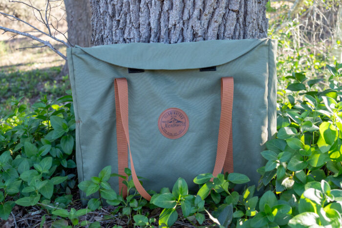 UCO Flatpack Smokeless Firepit and Grill stored in bag