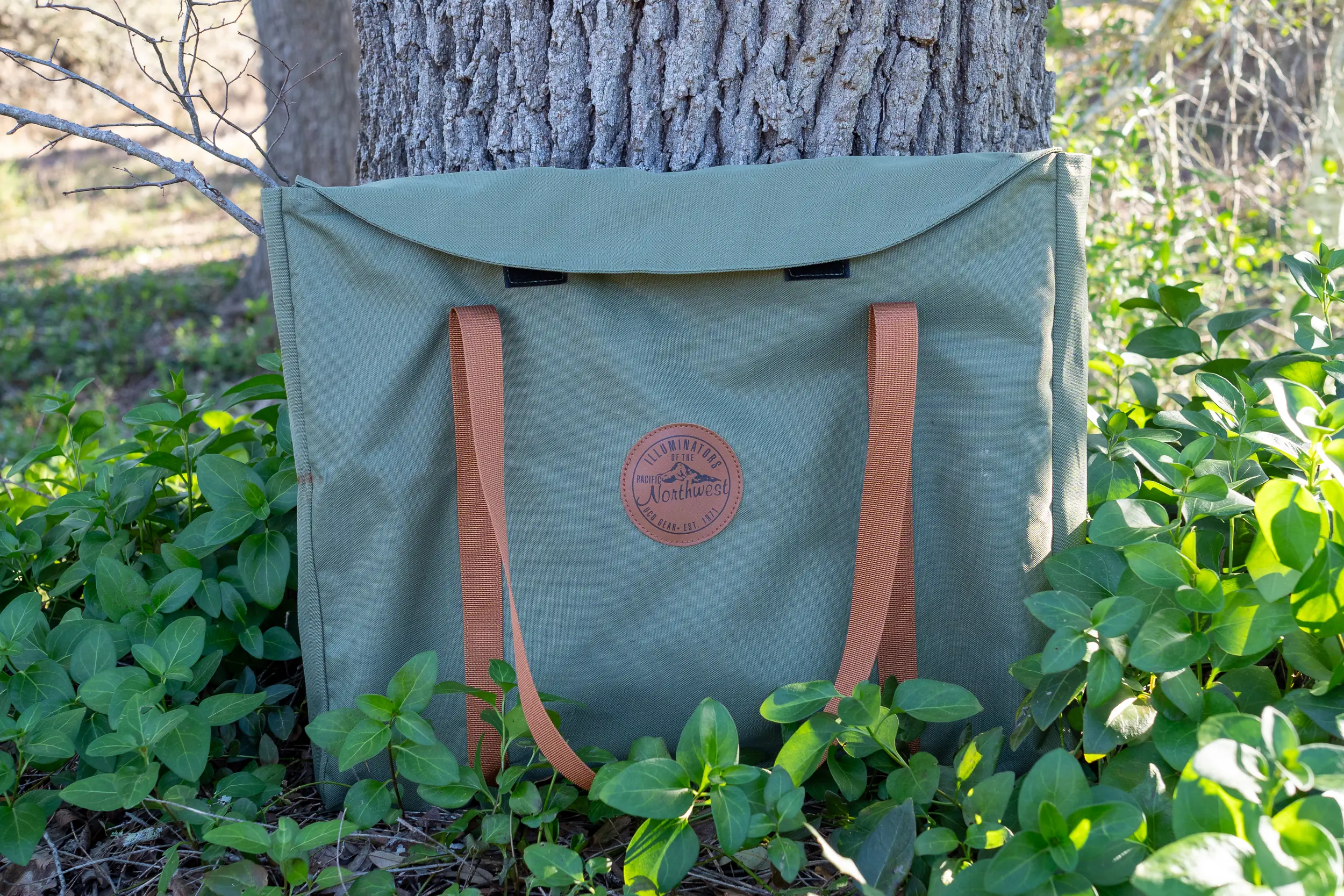 UCO Flatpack Smokeless Firepit and Grill stored in bag