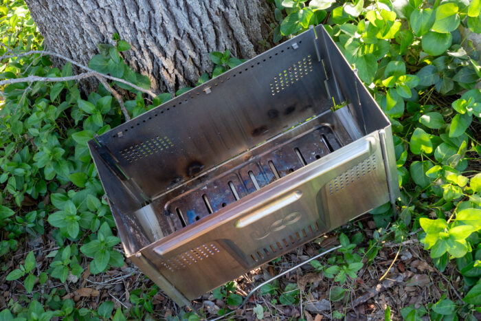 UCO Flatpack Smokeless Firepit and Grill top view