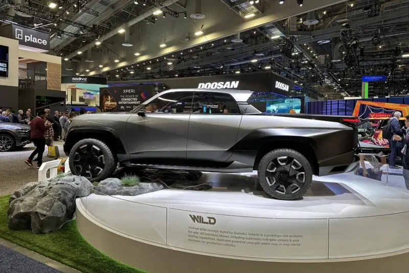 VinFast Reveals Wild Electric Truck at CES, but Still Struggling to Sell Anything