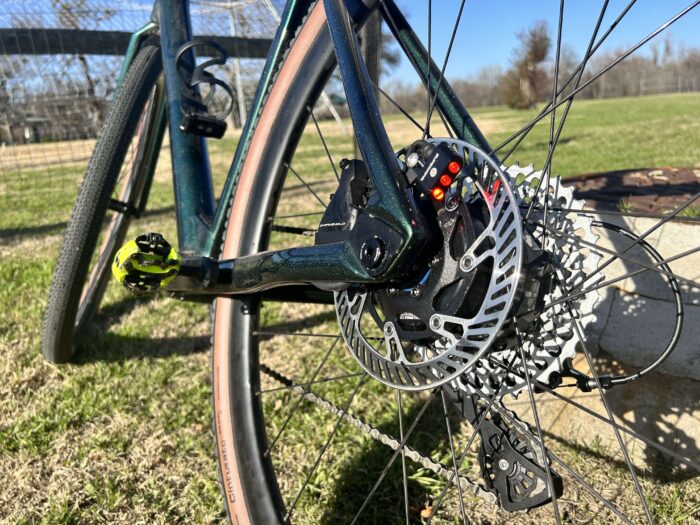 Desiknio X2 Gravel e-bike integrated tail light.