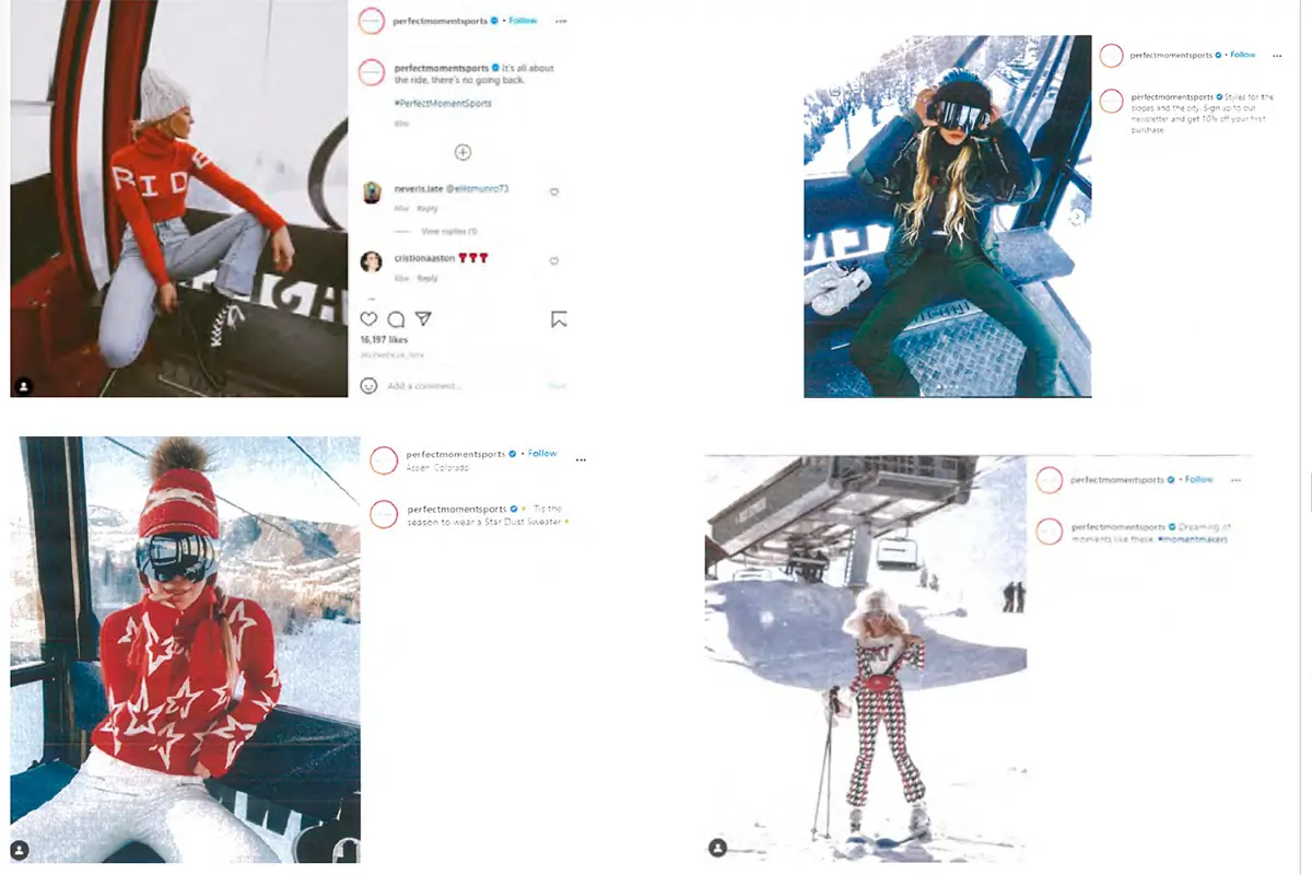 Perfect moment jacket featuring aspen skiing company and ASPENX; (photo/Perfect Moment)