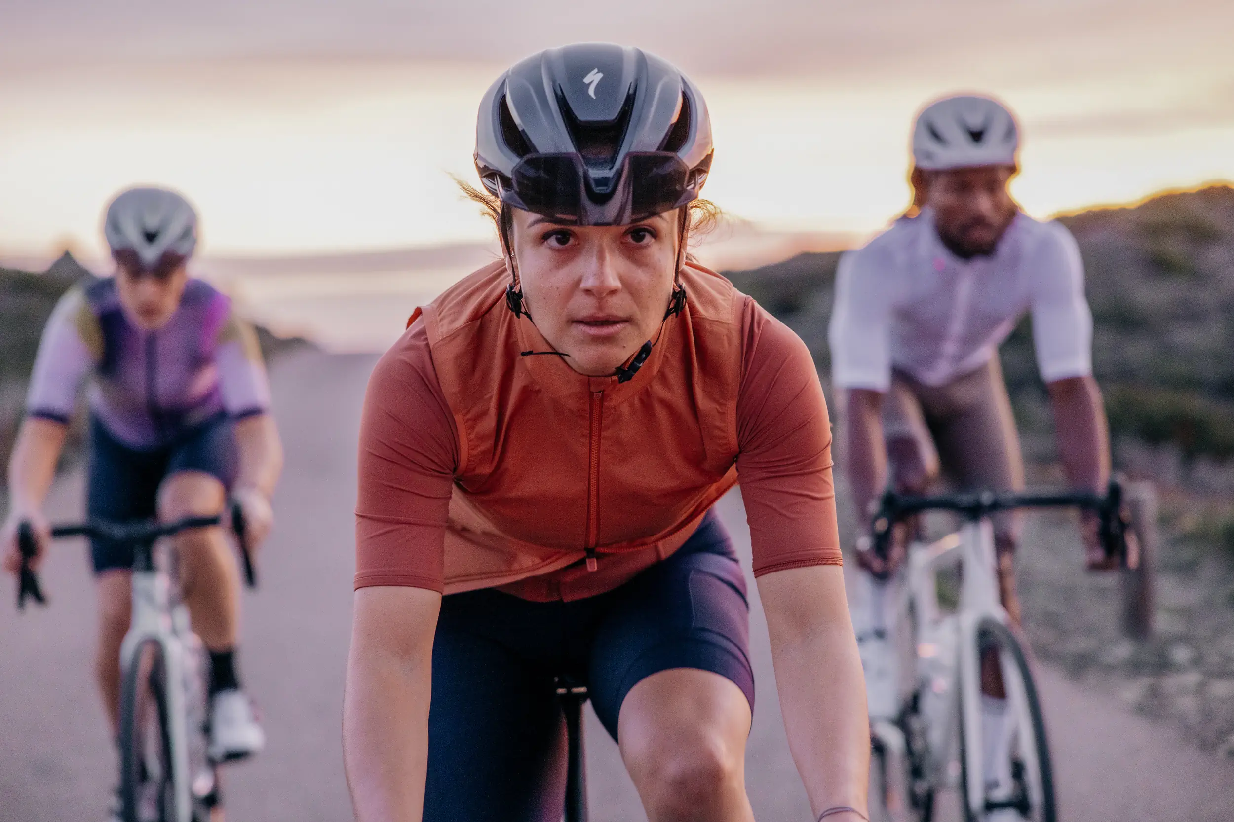 Specialized Propero 4 helmet on female cyclist