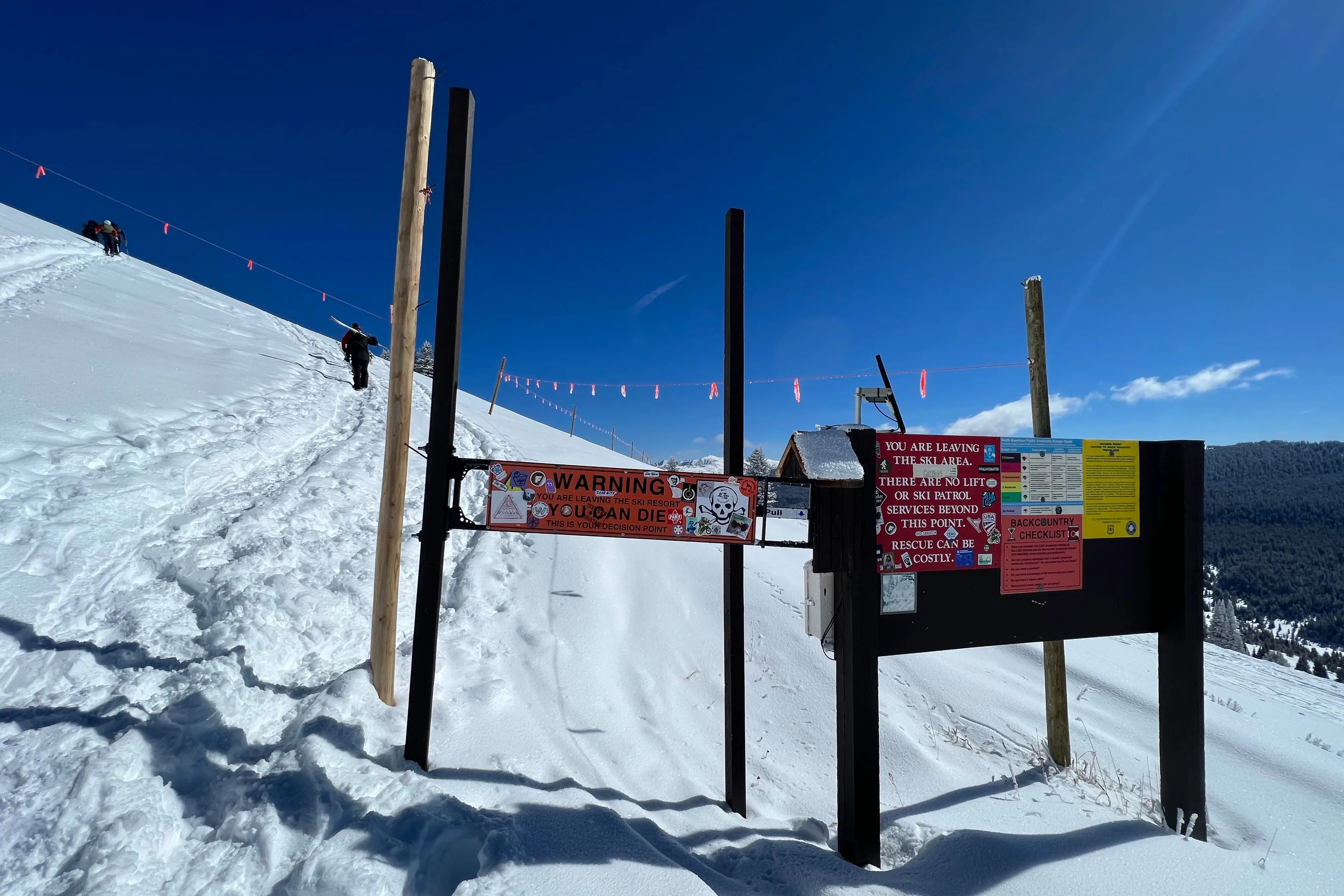 Back Bowls of Vail side country gate