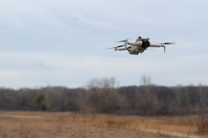 DJI mini 4drone in flight