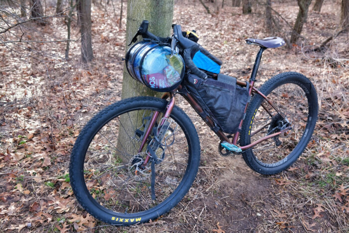 Revelate Designs Handlebar Harness on a mountain bike