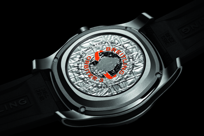 Breitling B70 Orbiter Watch back showing balloon