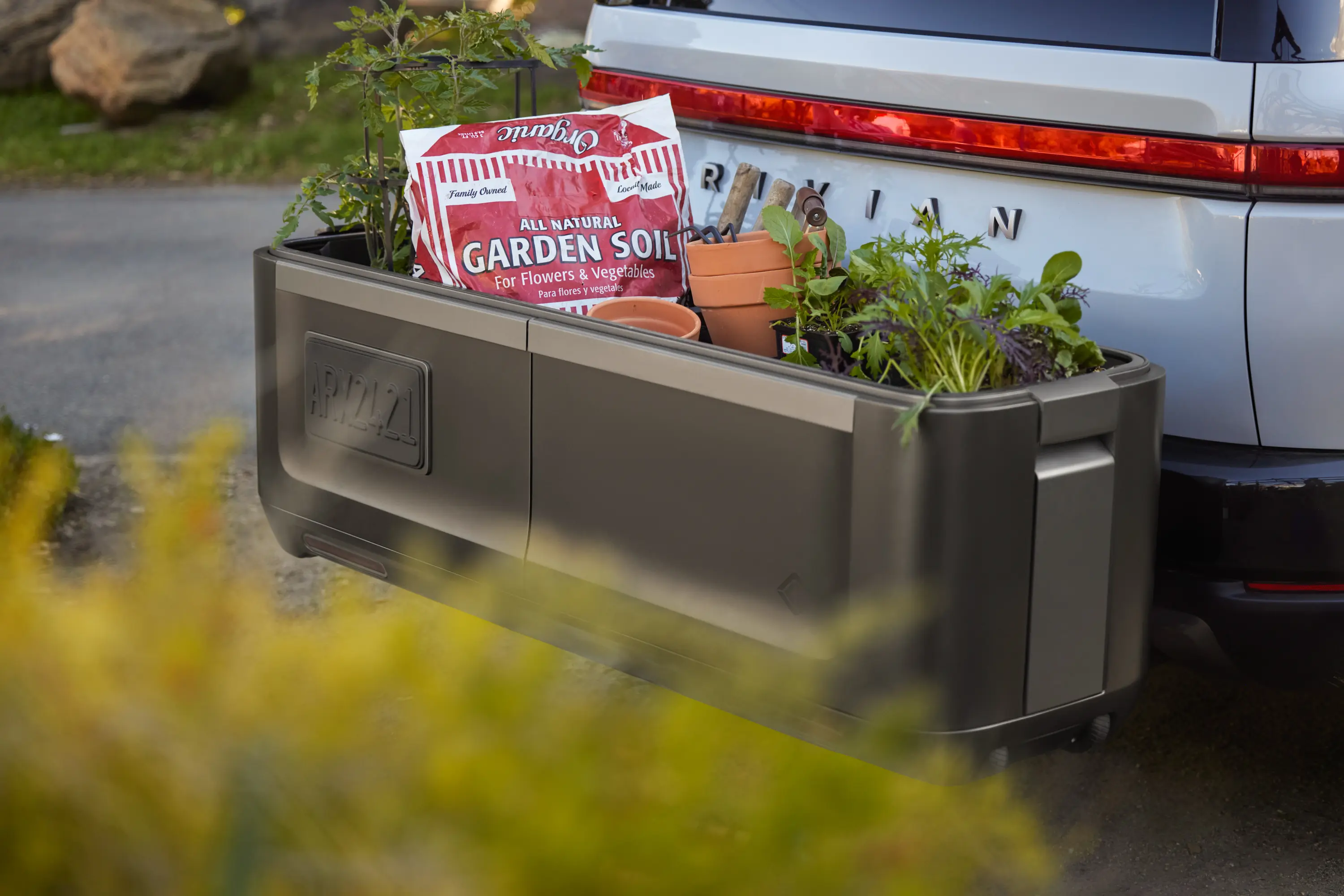 Rivian hitch storage box accessory