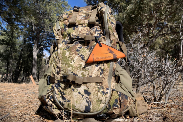 Cloth attached to pack