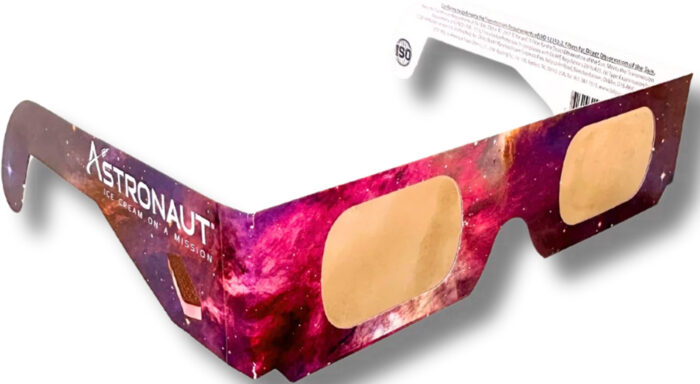 astronaut ice cream solar eclipse glasses
