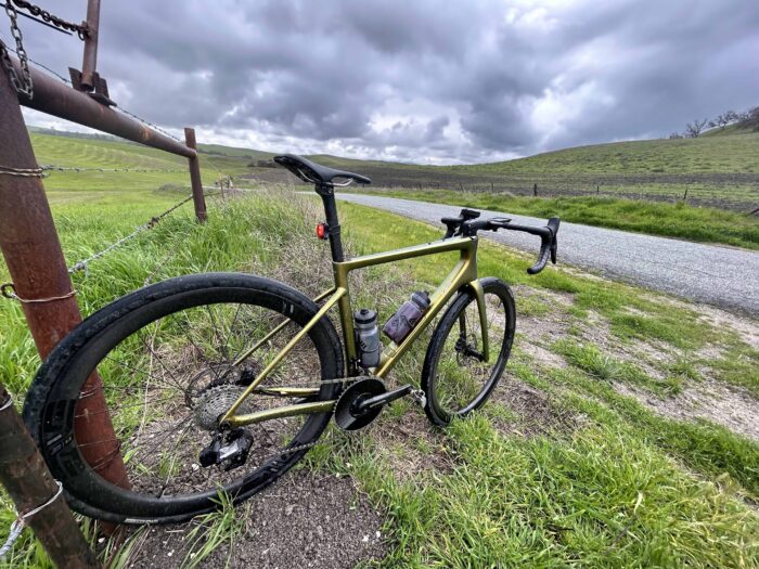 ENVE Fray endurance bike sitting near a country road.