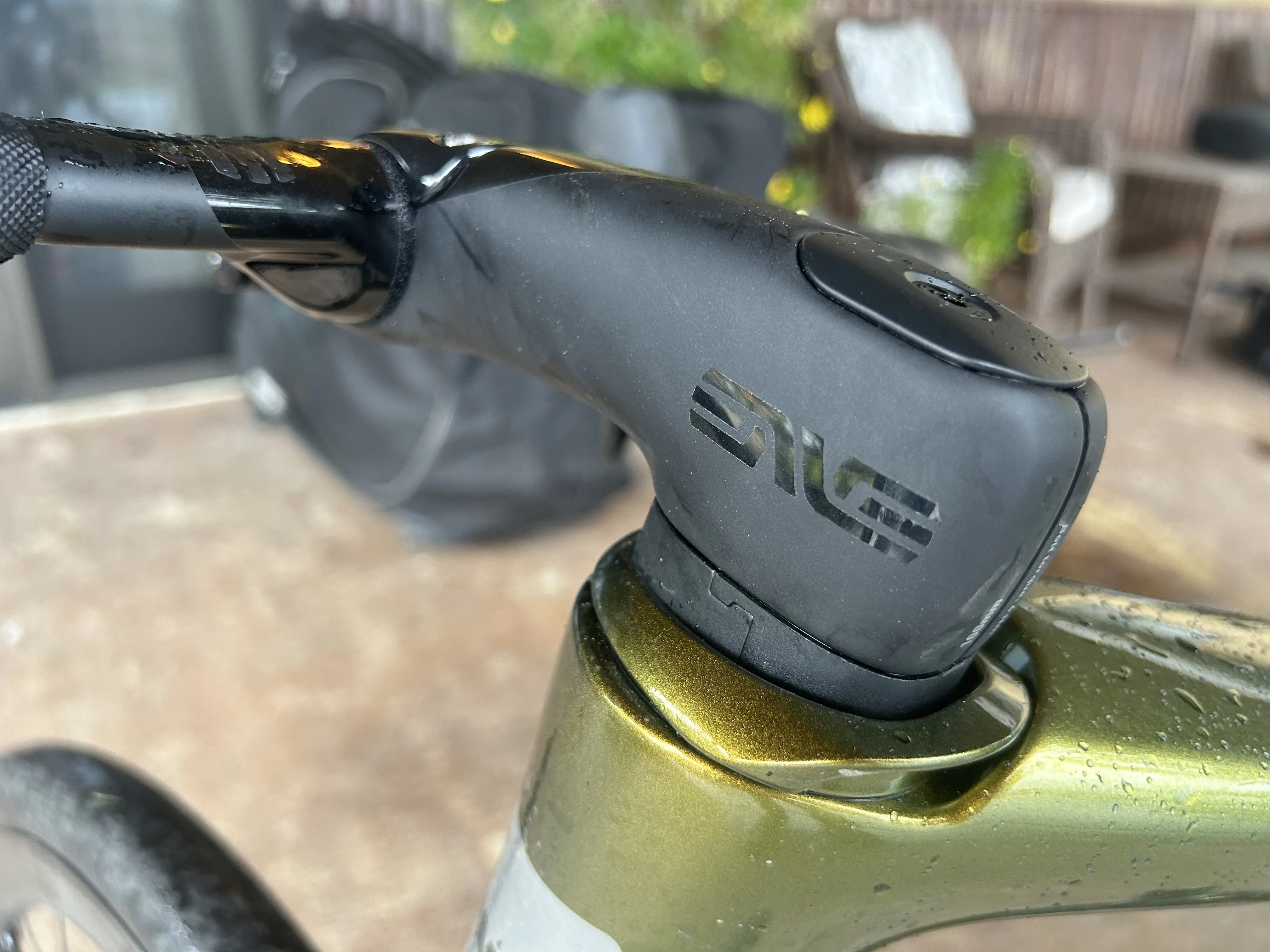ENVE Fray endurance bike stem detail image.