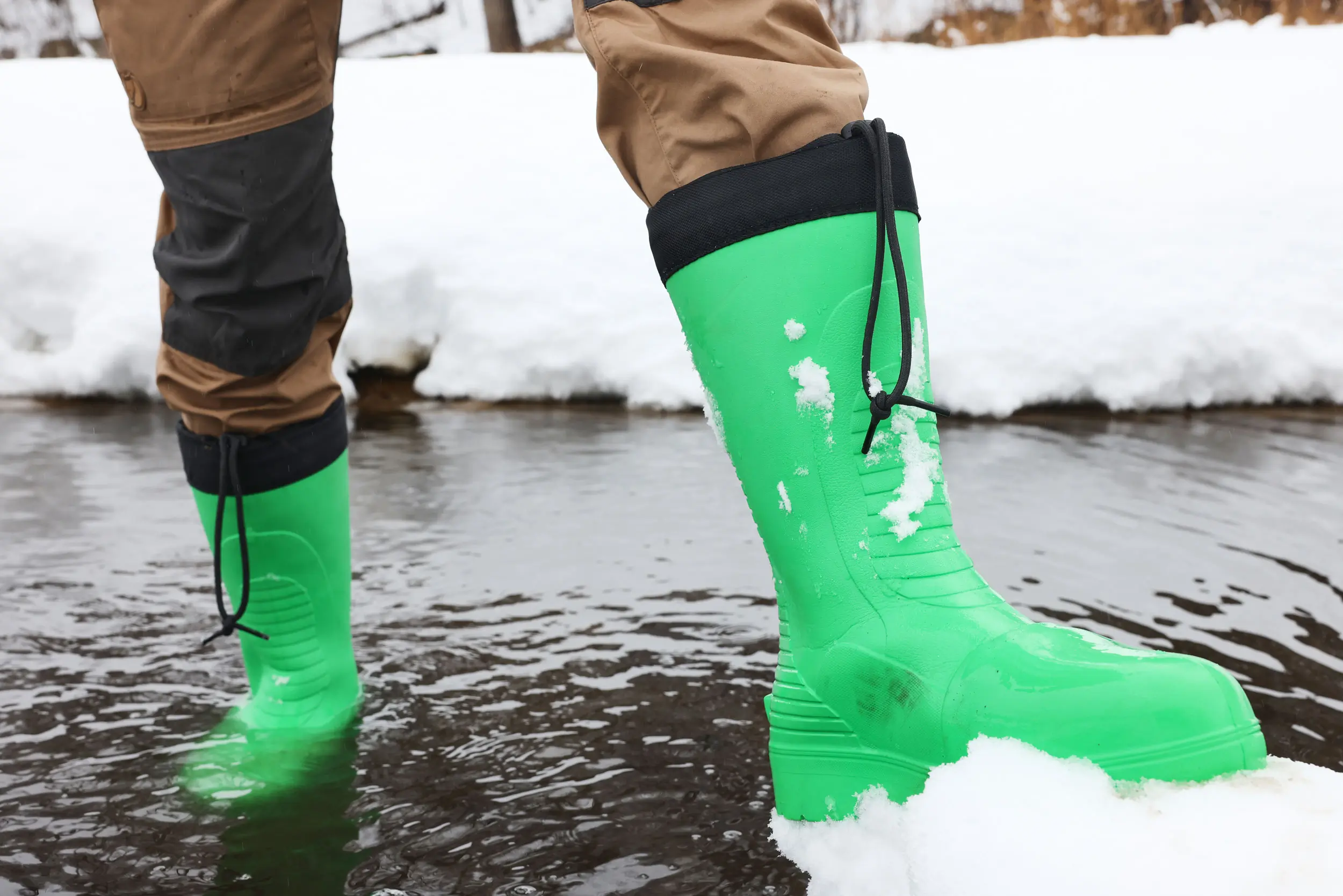 fubuki boots in river winter
