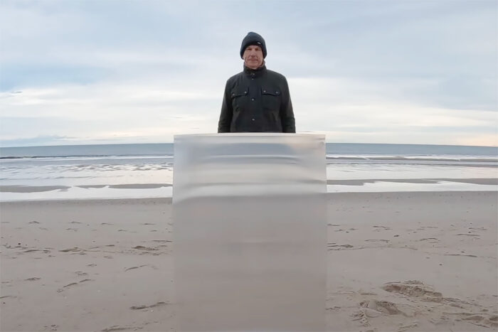 invisibility shield on beach