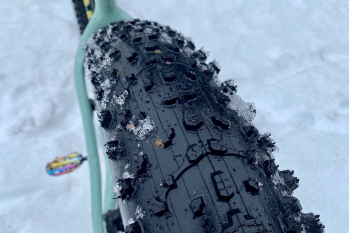 The fat tires on the Ari Kings Peak