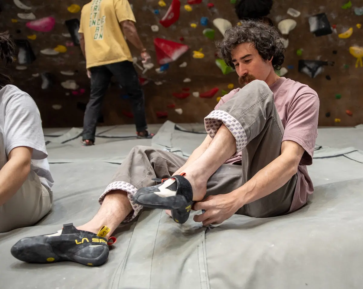 Takahashi saddles up with the Mandala Shoe for a gym sesh; (Photo/La Sportiva)
