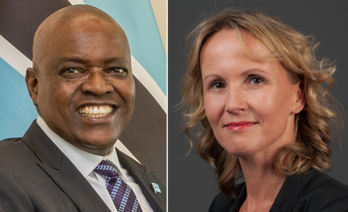 Mokgweetsi Masisi and Steffi Lemke